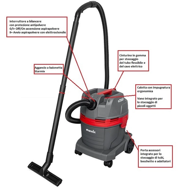 Vendita online Aspirapolvere Aspiraliquidi eCraft  PL1422 EWR